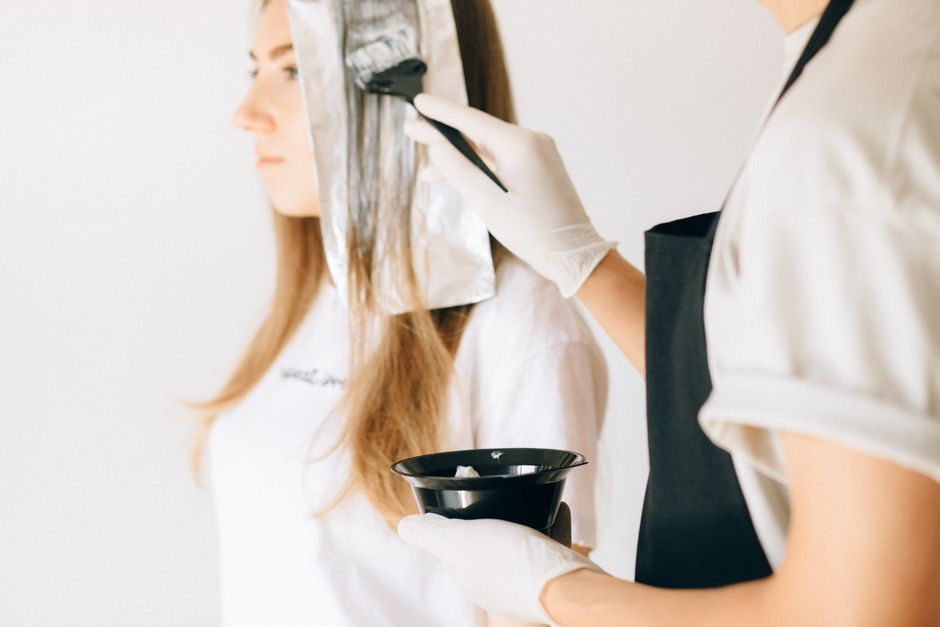 hair coloring,stylist at work,hair treatment,beauty service
